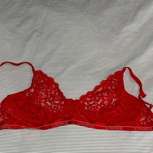 Lounge Red Lace Bra - Picture 2 of 9